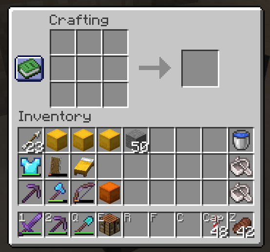 Crafting menu