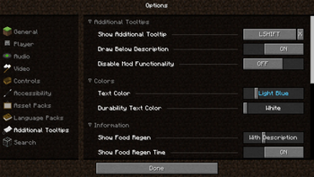Options Menu