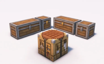 Chests, Trapped Chests and the new Crafting Table.