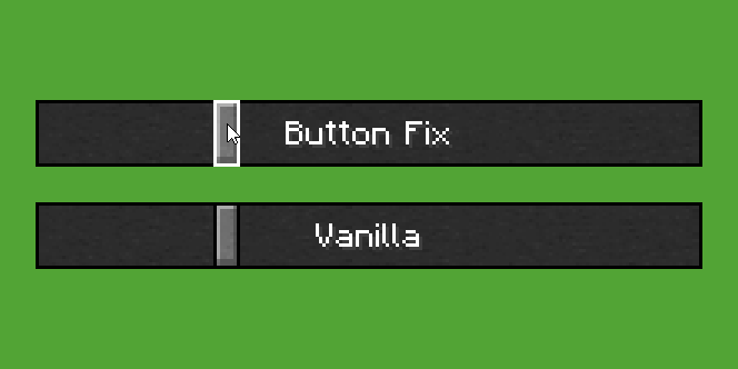 Slider Behavior: Vanilla vs. Button Fix Vanilla sliders remain focused after dragging - Button Fix resets the focus properly.