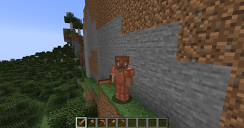 All copper tools and armor
