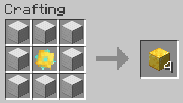 Iron block to gold block recipe