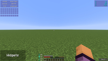 In-game HUD with widgets enabled