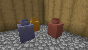 Flower Pots on Decorated Pots