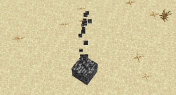 Bedrock block with particles