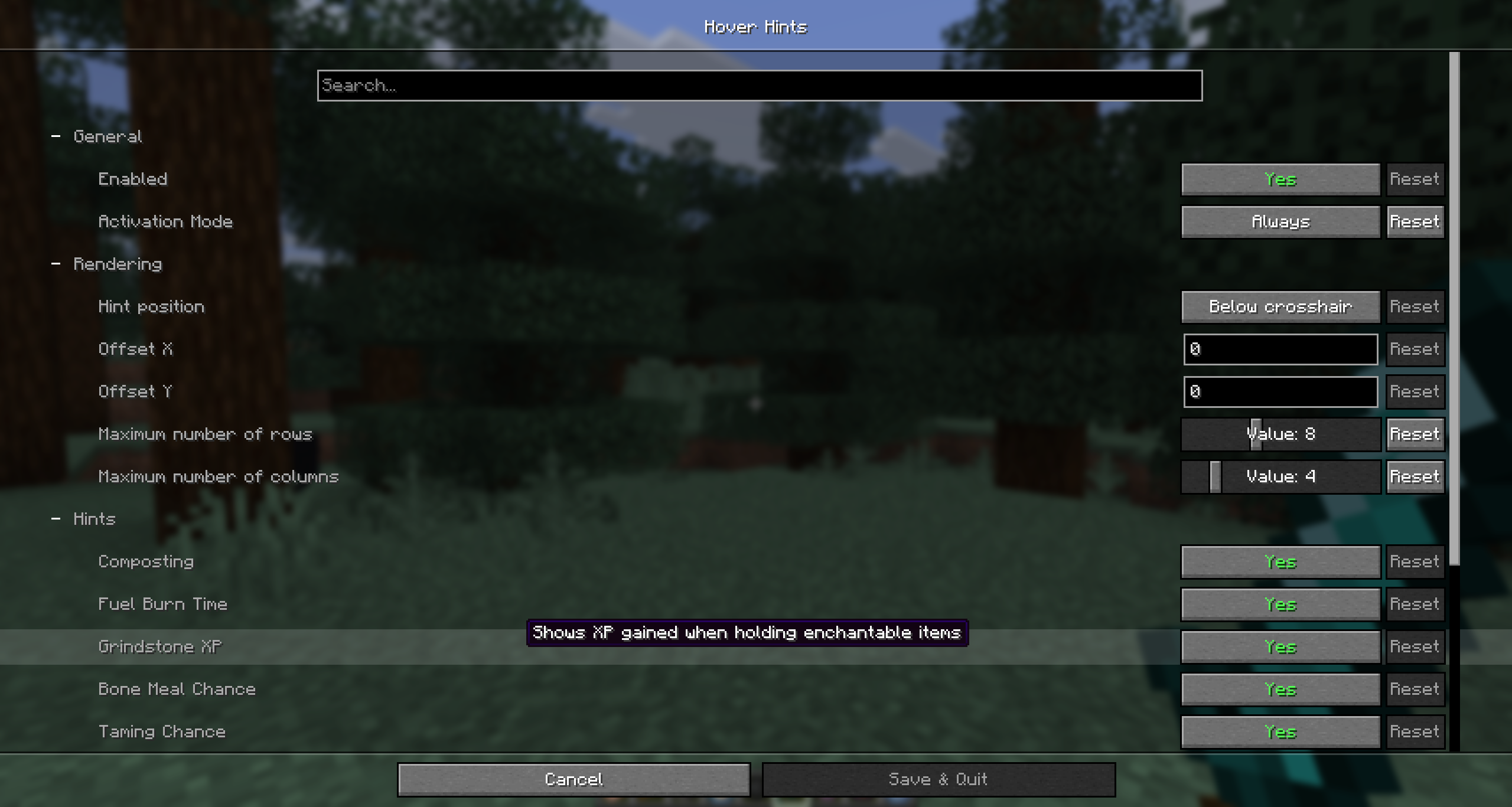 Config Menu