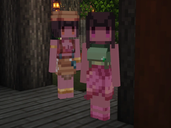 Savanna Villagers, Fisherman & Flower Farmer (Pink Calla Lily)