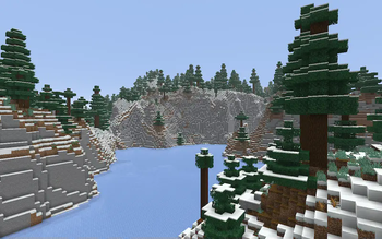 Snowy old growth taiga