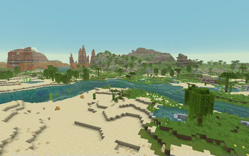 Oasis of life in the desert