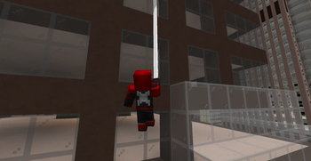 Spiderman swinging