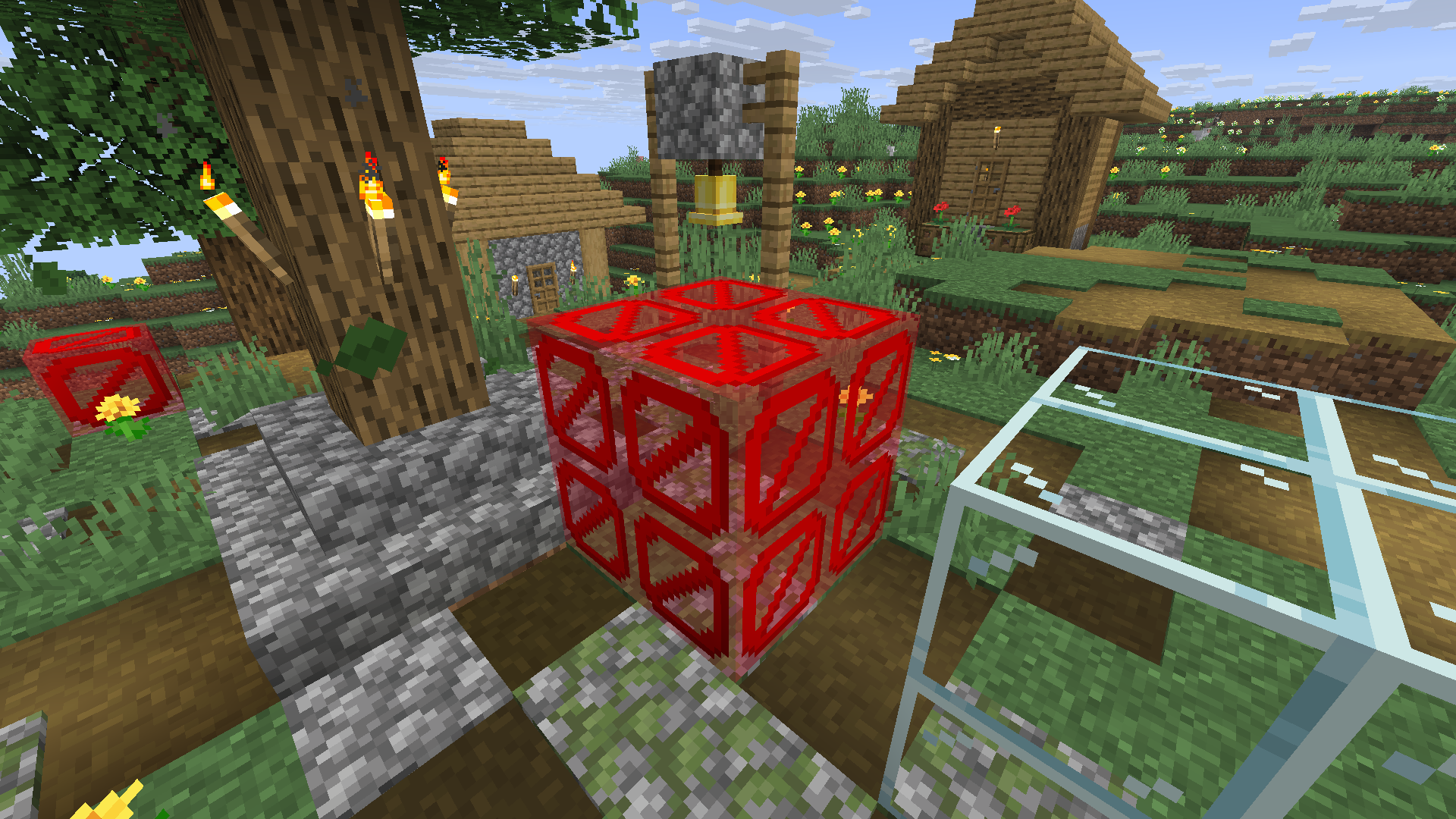 Showing barrier blocks