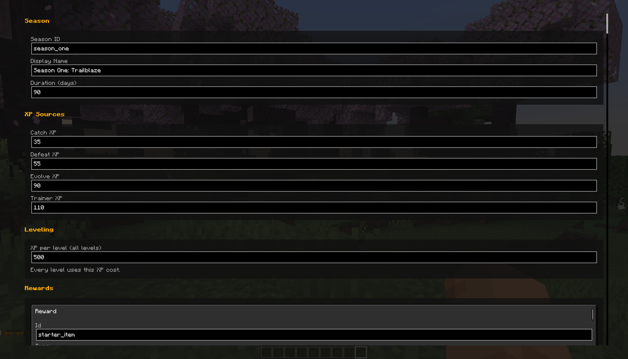 Admin Config Panel
