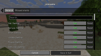 Configurable Placeable Plants
