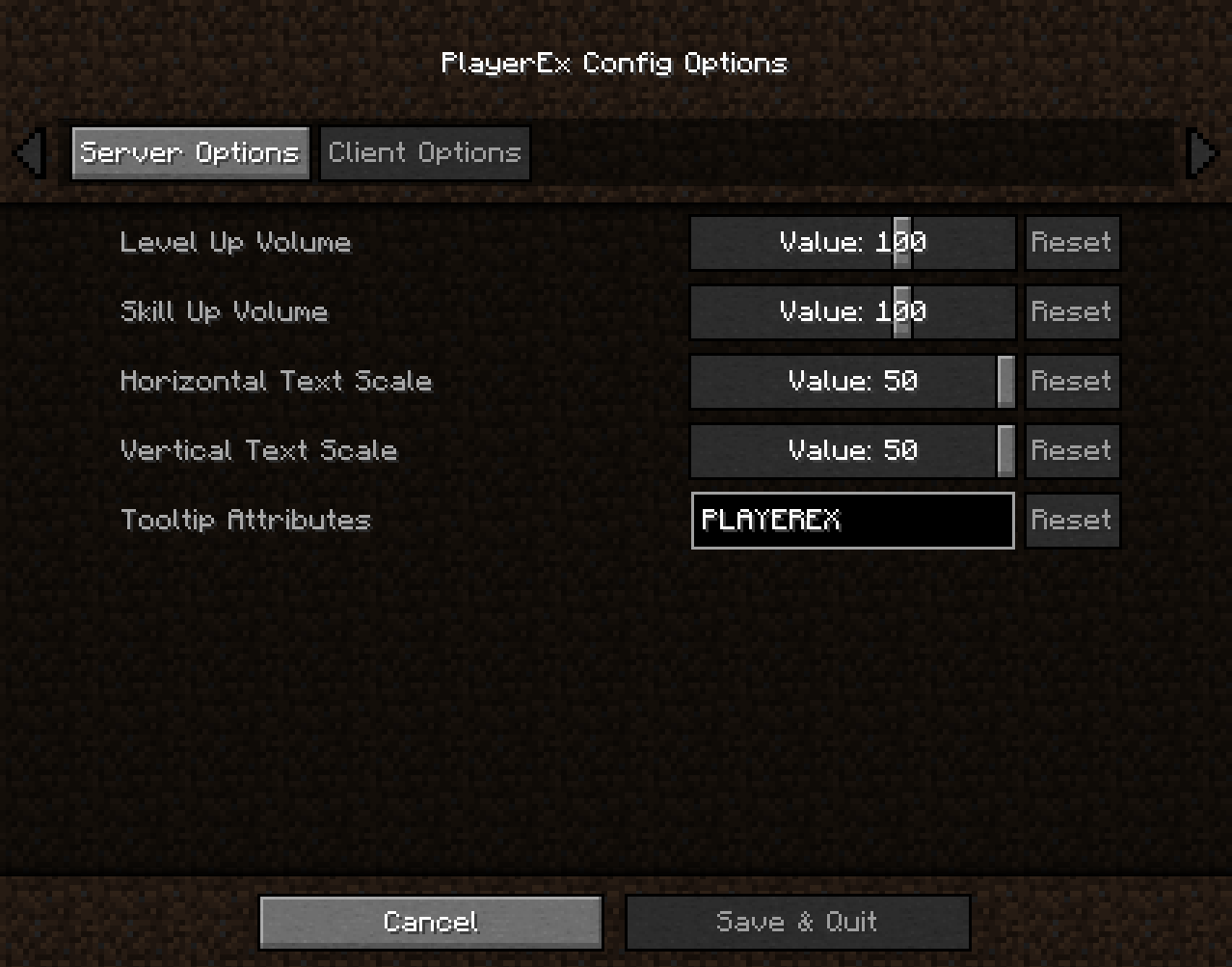 Client-side Configurability