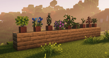 All the potted plants from the mod