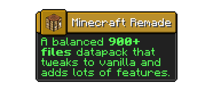 You can see Minecraft Remade in Advancement screen!
