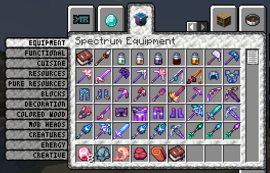 Subtabs with custom texture as implemented in Spectrum