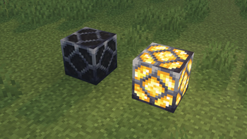 Redstone lamp textures included