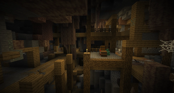 Mineshaft within a Medium sized cave