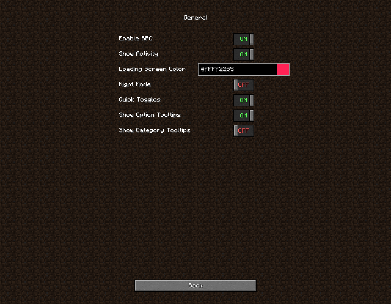 (Old) General Options