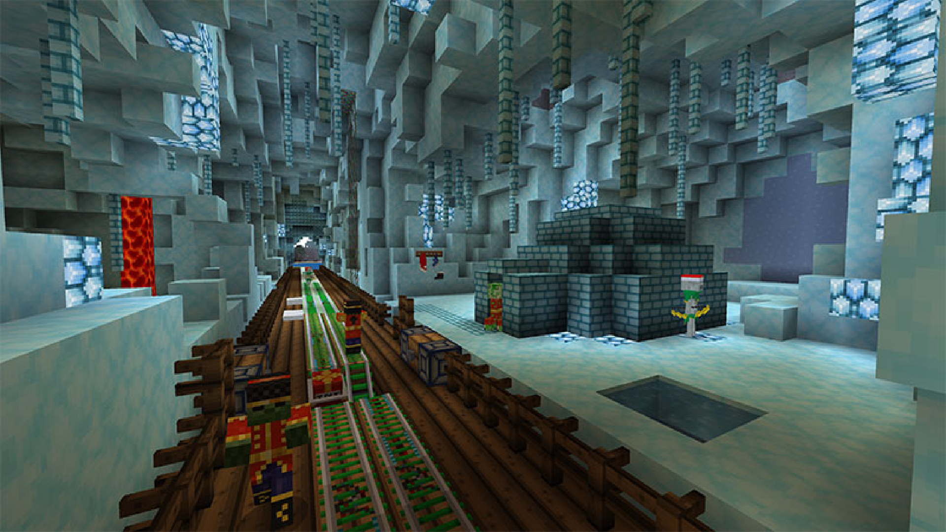 icy minecart railway