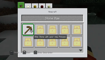 Advancements Screen (SD Mode)