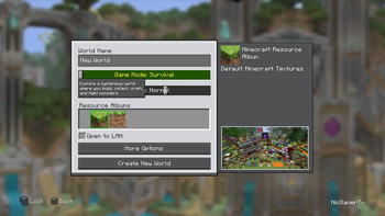 Create World Screen