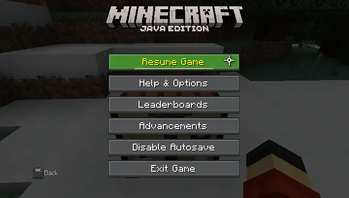 Pause Menu (SD Mode)