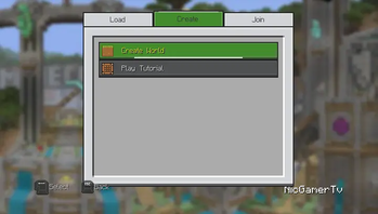 Create World Tab (SD Mode)