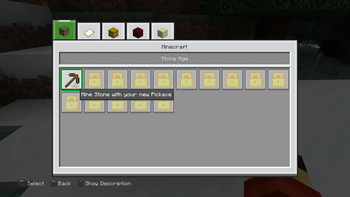 Advancements Screen