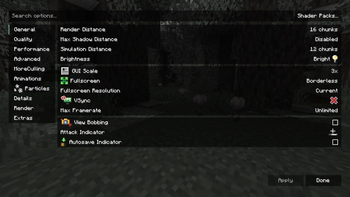 Graphic settings