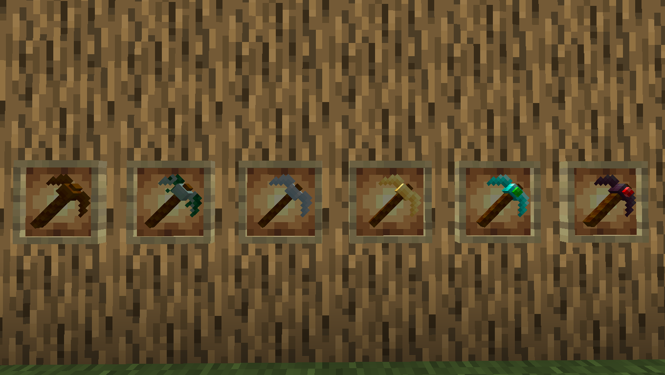 all pickaxe models and textures
