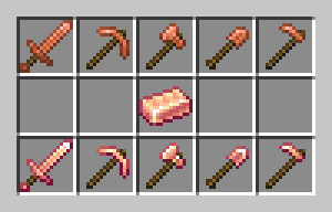 Copper and Rose Gold tools + Rose Gold Ingot