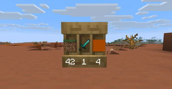 Item counts shown on a shelf