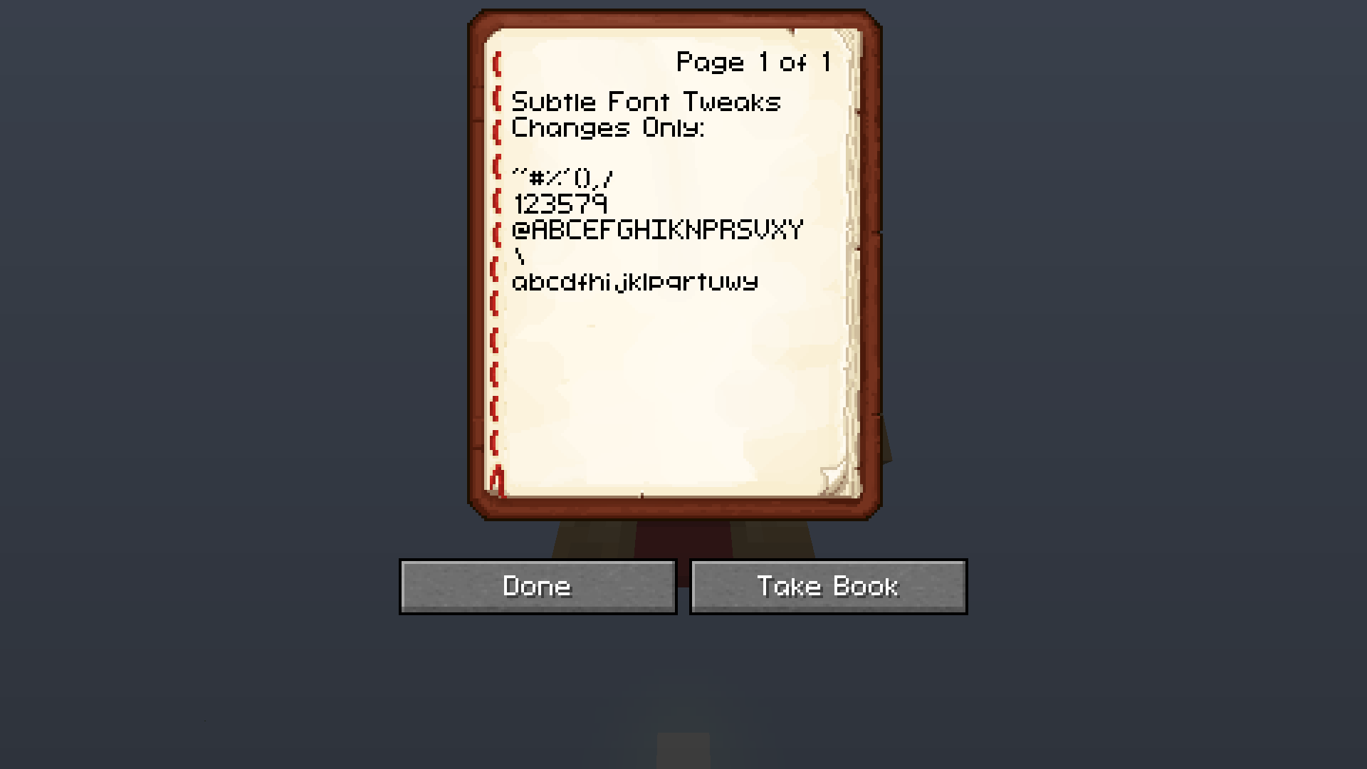 Subtle Font Tweaks Changes Only v1.0