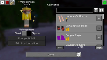 Browse cosmetics in-game to add to your outfit!