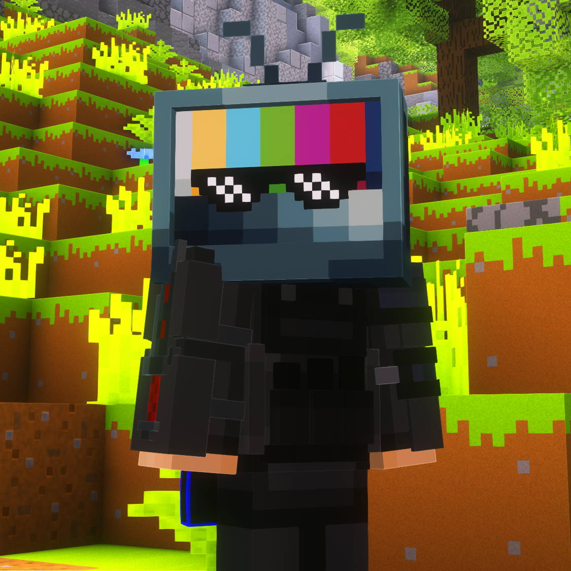 Player with CRT and Sunglasses