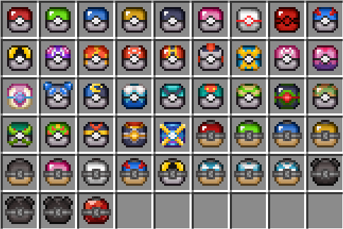 Contents Showcase w/ Added Ancient Balls