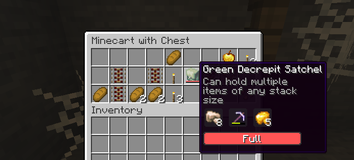 Decrepit Satchel in Mineshaft