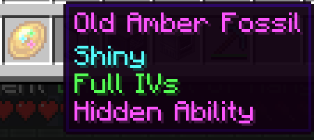 Fossil variant tooltip