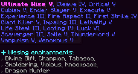 Missing Enchants