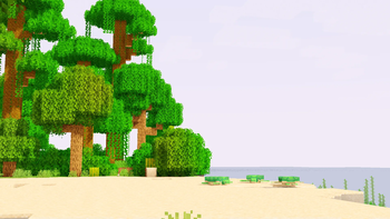Jungle Biome with warm ocean