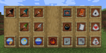 Showcase of selected items in the mod.
