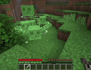 An animated gif showing slimes spreading ooze when they are killed.