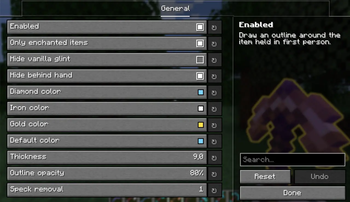Mode settings