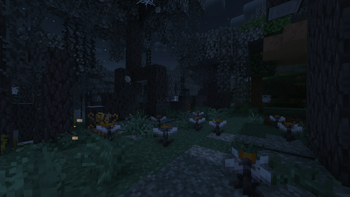 Pale Garden in the midnight