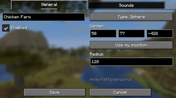 Regions screen