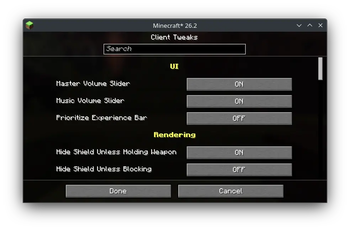 Client Tweaks Settings