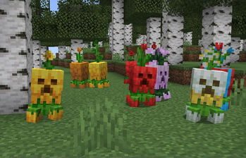 Floral Creepers in a Birch Forest