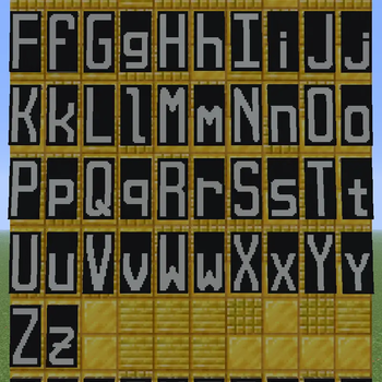 Full Alphabet and Numbers